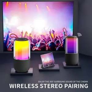 Waterproof Bluetooth Speaker with LED Light 360° Bass Wireless Shower Speaker for Bathing Beach Camping Bluetooth Perfect Gift for Men Women Kids