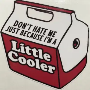 Large 5” Don't Hate Me Little Cooler Outdoors Red Decal Classic Igloo Funny