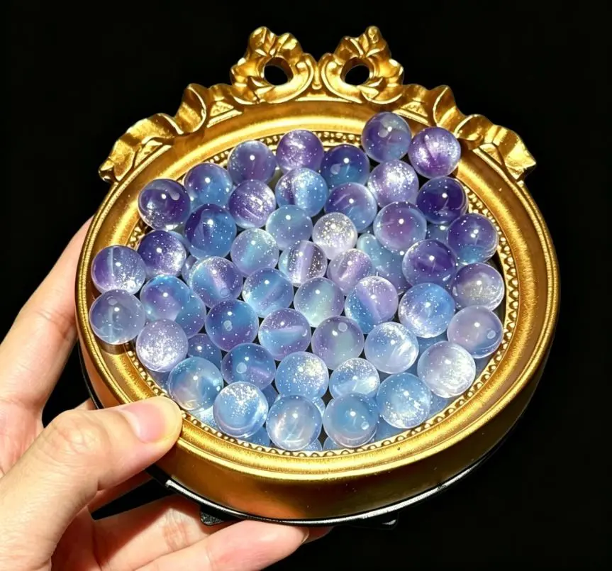 Starry Sky Color-Changing UV Beads, DIY Bead Art Supplies for DIY Enthusiasts, Purple to Blue Color Shift Beading & Jewelry Making Accessories