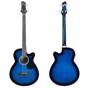 Ktaxon Glarry GMB101 4 string Electric Acoustic Bass Guitar w/ 4-Band Equalizer EQ-7545R Blue