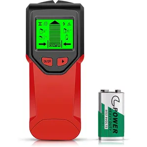 Stud Finder Wall Scanner - 5 in 1 Stud Finder Tool w/ Chip and  LCD Display, Stud Detector Beam Finders for the Center and Edge of  AC Wire Metal Studs Joist Pipe (Cherry)