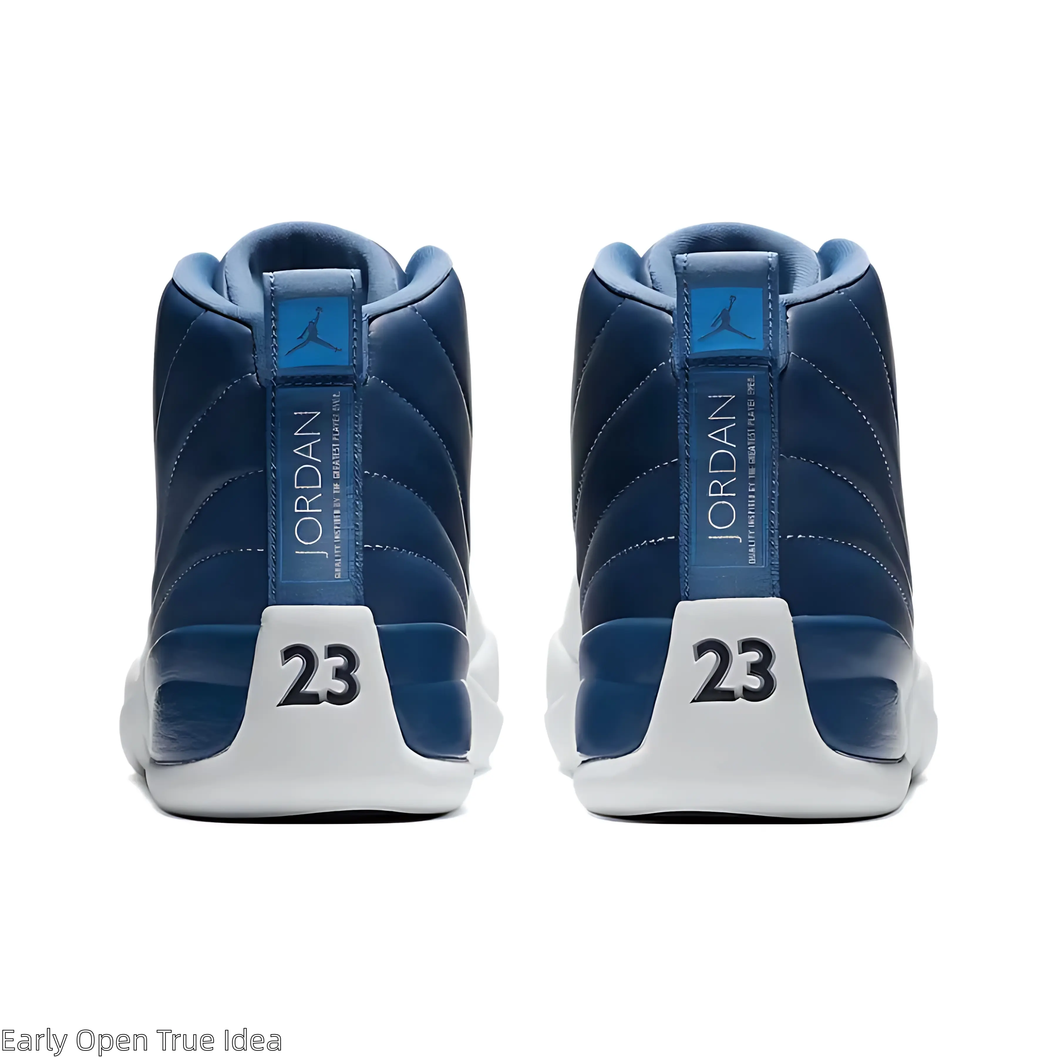 Navy White Elegant Retro High Top Cushioned Basketball Shoes Unisex Smooth Cowhide Leather Shock Absorbing Outsole Urban Preppy Casual Trainers Brand New Sealed Delivered with Original Shoe Box Trendy Youth Daily Lifestyle Shoes