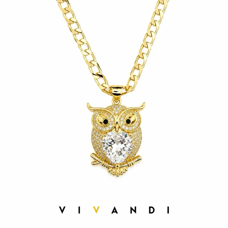 Vivandi Owl Pendant Necklace