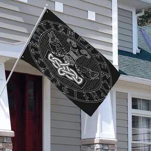 Odin Viking Nordic Pagan Mythology Symbol Garden Courtyard Flag 3x5ft Flag Party Courtyard Lawn Outdoor Decoration Multi Shaped Flag
