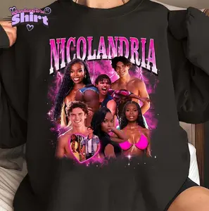 Nicolandria Bootleg Shirt, Love lsland Unisex Gift, Love lsland USA 2025 Merch, Nicolandria Cotton Shirt, Gift For Fan, Full Color, For Men, For Women, Casual, Classic Fashion, Tee Print, Sweatshirt, Hoodie