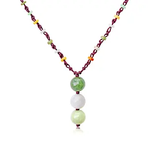 Experience Harmony and Elegance with Our Three-Tier Nephrite Jade Necklace
