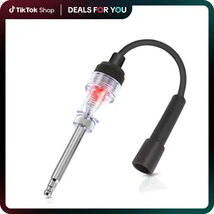 Inline Spark Plug Tester, Auto Straight Boot Engine Ignition Tester, Internal External Engine Armature Diagnostic Detector Tool for Motorcycle Lawn Mower, Car Accessories