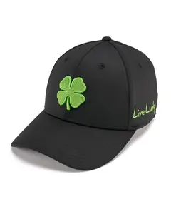 Premium Clover 51 Black Fitted Performance Hat