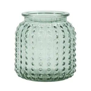 Textured Glass Green Vase