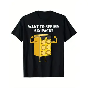 Want To See My Six Pack Bricks Lover Master Builder T-Shirt funny shirts men