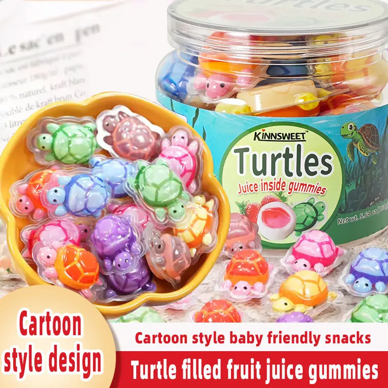 Turtle Shaped Juice Filled Gummies, Cute Ocean Animal Gummy CandyCute Colorful Chewy Gummy Candy for Kids, Birthday Parties, Candy Buffet, Party Favors, Treat Bags & Holiday Gifts