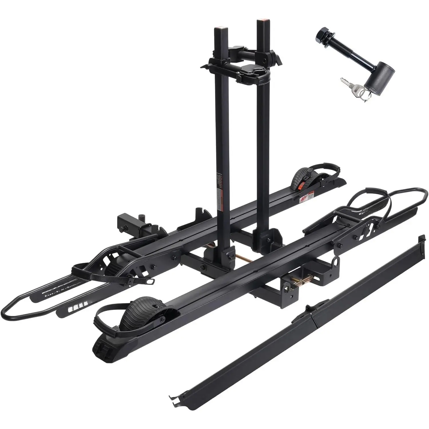 S2 Ebike Rack, 300 lbs Capacity Foldable Bike Racks for Tow Hitch Heavy Electric Bike Carrier for 2 E-Bike, Up to 5-inch Fat Tire 2'' Receiver