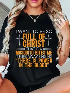 100% Cotton Unisex Funny Christian Religious Servant Of God Faithful Jesus T-Shirt Christ Christian Tops Casual Top