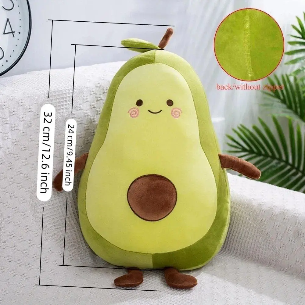 Giant Avocado Plush Toy - High-Quality 32cm/50cm/60cm Soft Squishy Companion, Cuddly Doll Gift, Huggable Sleeping Companion, Kawaii Stuffed Animals, Room Decoration for Girls