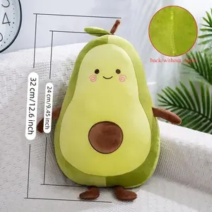 Stuffed Fruit Avocado Doll Green Giant Avocado Plush Toy Soft Doll Big Sleeping Pillow Birthday Cute Gift for Girl Room Decor