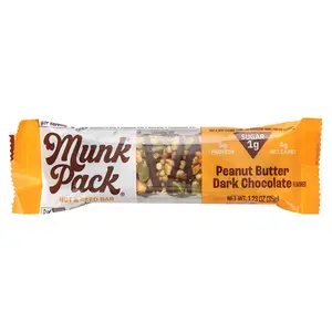 Munk Pack Nut & Seed Bar, Peanut Butter Dark Chocolate, 1.23 oz (35 g)