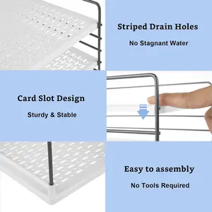 1-Piece Foil & Plastic Wrap Organizer Rack, 3-Tier Aluminum Foil & Plastic Wrap Organizer, Kitchen Roll Storage Shelf, 10.6 X 8.7 X 8.7 Inches