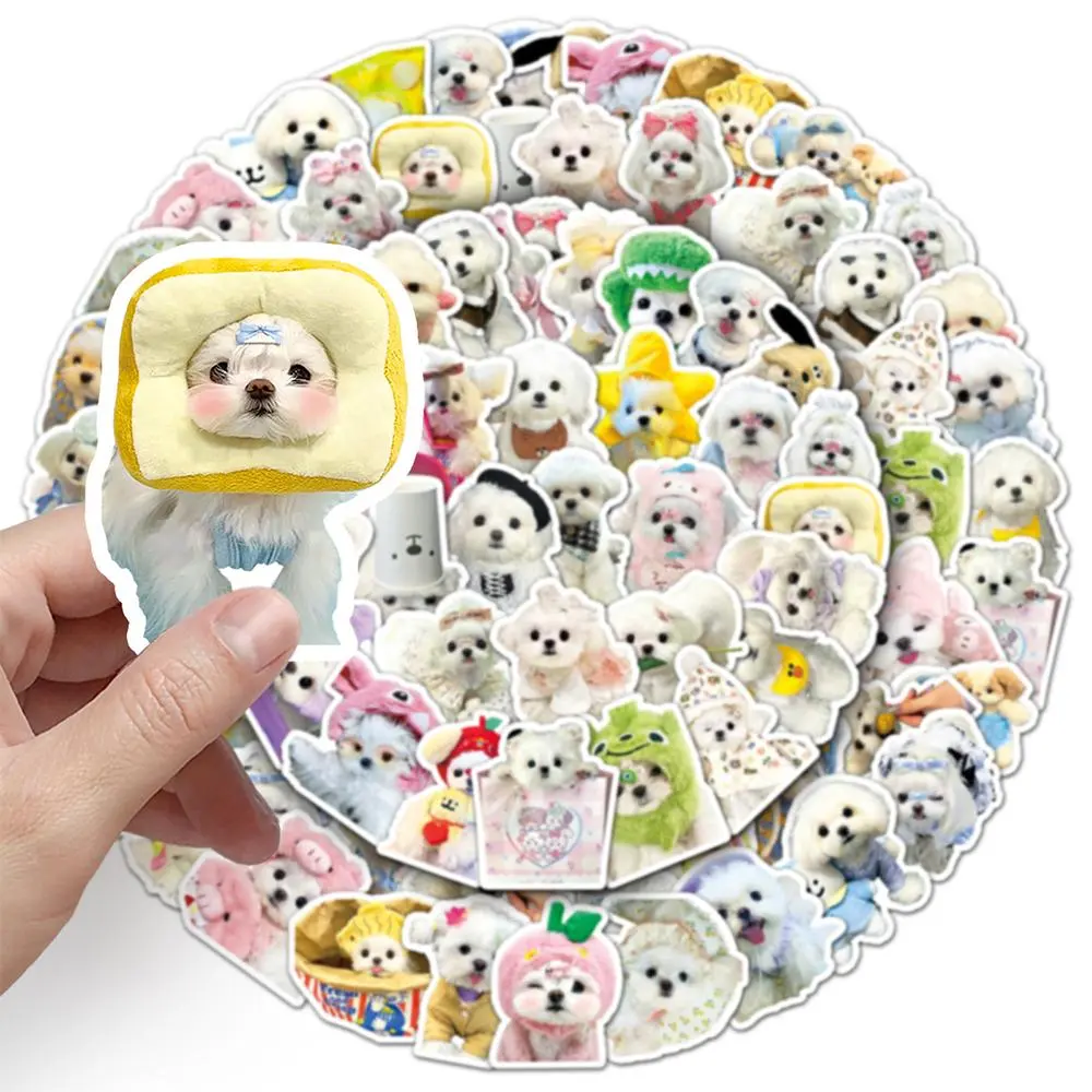 Cute Kawaii Maltese Animals Collectibles Self-Adhesive Stickers Set - 10/30/50pcs Waterproof Stickers for Car, Phone, Scrapbooking DIY Kid Gift