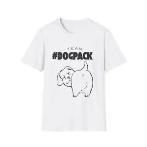Funny TikTok Team #DogPack T-Shirt | Cute Puppy Butt Illustration