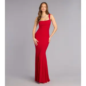 Sheila Glitter Lace-Up Formal Dress