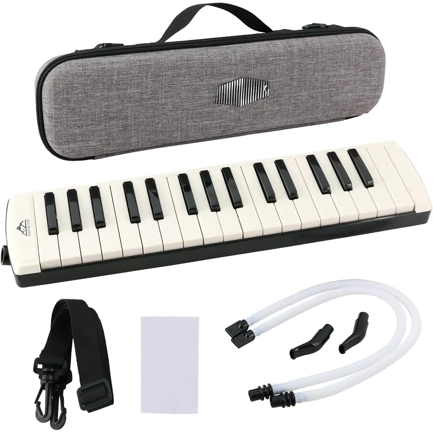 32 Key Melodica Instrument Air Piano Keyboard Soprano Melodica Black Upgraded Version