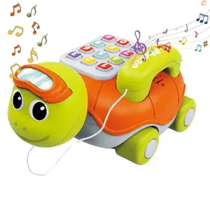 Interactive Kids Phone Toy with Piano Music & Lights, Musical Light Up, Educational Learning Toy for Boys Girls, Battery Powered, Safe Material, Early Development, Gifts