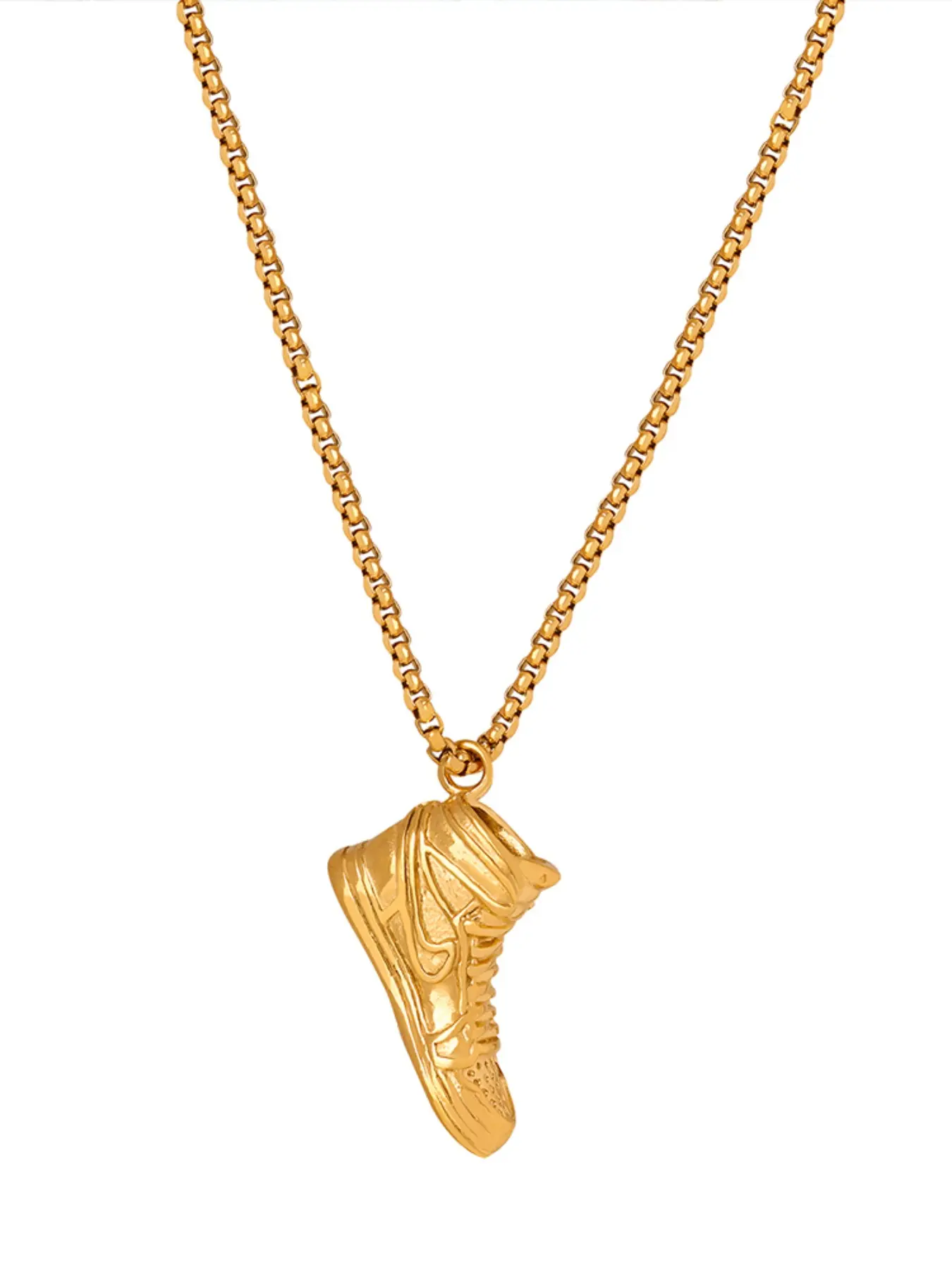 Unisex Hip Hop Shoe Pendant Necklace, Long Chain Style Jewelry Gift for Men & Women, Perfect for Daily Wear or Special Occasions