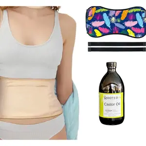 Organic Castor Oil with Bamboo Wrap | Cold Pressed & Hexane-Free | Hydrating Moisturizer & Firming Massage Oil