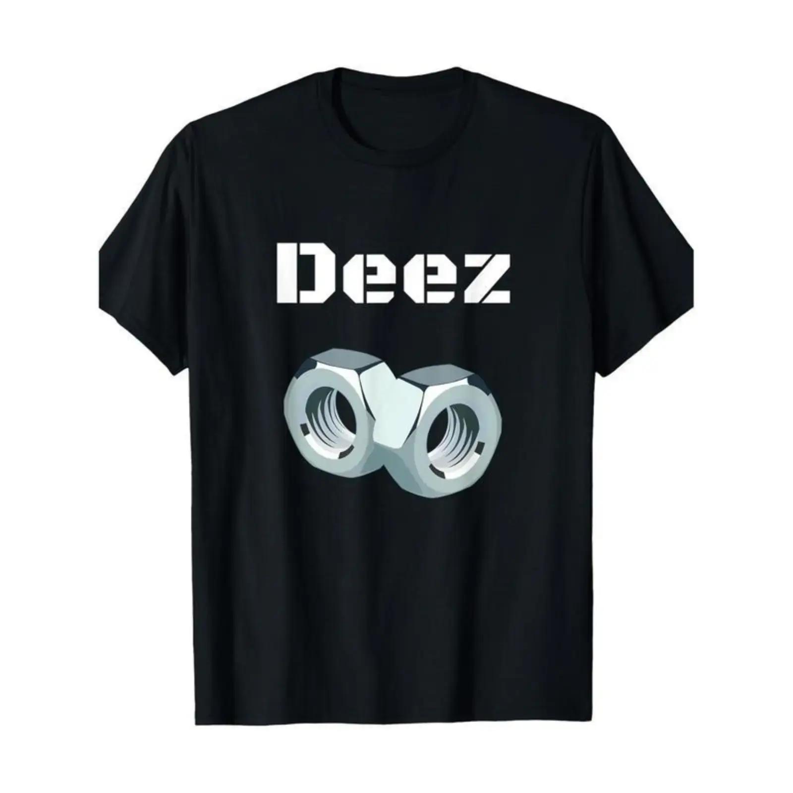 Ootd T Shirt 100%25 Cotton Funny "Deez Nuts" Graphic T-Shirt, Casual Crew Neck Short Sleeve Tee with Geometric Design