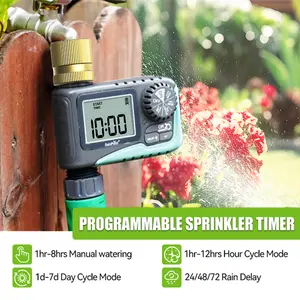 RAINPOINT Outdoor Sprinkler Timer, ABS/Brass Water Inlet, Garden Hose Timer, Watering Timer, Programmable Watering Smart Irrigation Timer, Rain Delay Mode (Manual), 180PSI High Pressure Leak-proof, Freeze-proof, Explosion-proof Outdoor Waterproof