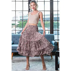 Taupe Paisley Skirt/Dress