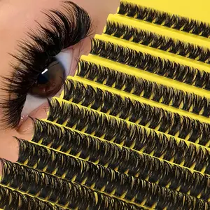 8-16mm Curl D DIY 200pcs Cluster Eye Lashes, 80D Extensions Fluffy Volumized Individual False Eyelashes,  Resuablelash Clusters,Eyelash Clusters,Individual Eyelashes,Lashes,Fake Lashes,Personalized gifts & Christmas presents & Ladies' accessories