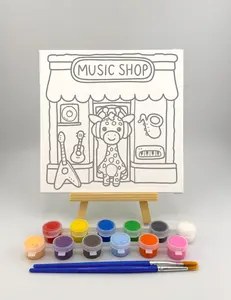 Cute Giraffe Music Shop Painting Kit: For Adults and Kids