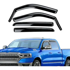 in-Channel Window Rain Guards for Doge RAM 1500 2025-2019 [Crew Cab] Extra Durable Vent Deflector,Ram 1500 Crew Cab Window Deflectors Vent Visor,Truck Vent Shades Accessories-4 pcs