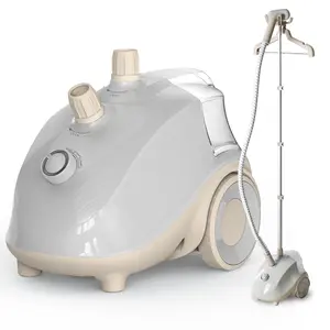 Standing Clothes Steamer, 1500W High Efficiency Garment Steamer with Adjustable Pole, 1.7L Tank, 55 Min Steam, Auto Shut-Off, Portable with Wheels