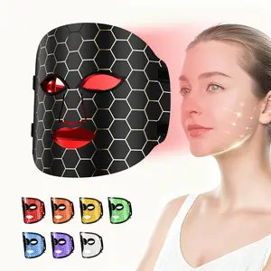 2026 Home LED Light Therapy Mask with Remote Control, Silicone Flexible Design, 7 Color Lights, Skin Revitalization, Beauty Device, Led Facial Mask, Holiday Gift
