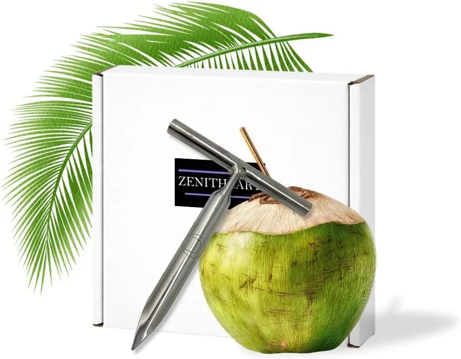 Heavy Duty Food Grade Stainless Steel Tender Green Coconut Opener, Pack of 1