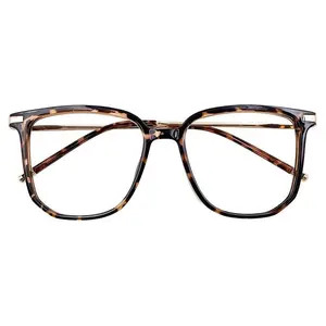Korean Style Myopia Glasses New Trendy Square Frame Anti Blue Light Near Sight Eyewear for Women Men Minus Sight Glasses +2.0