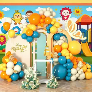 Children Castle Balloon Set, Arch Garland, Lemon, Birthday Party Decor, Baby Shower, Kindergarten Decoration