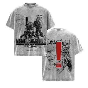 Metal Gear 2 Solid Snake Oversize Unisex Washed Hoodie & T-Shirt, Double Printed Streetwear Game Merch Gift For Fan
