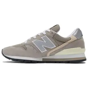 NEW BALANCE 996 Made in USA Grey Silver Round Toe Laces All Seasons Premium Suede Mesh Sneakers Size Up 1/2 to 1 Full Size