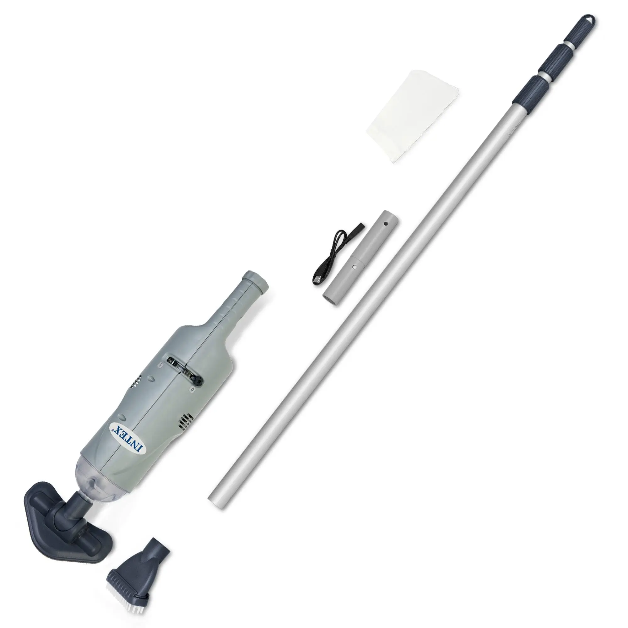 Intex Rechargeable Handheld Above Ground Pool Vacuum Cleaner with 2 Brush Heads Intex Rechargeable Handheld Above Ground Pool Vacuum Cleaner with 2 Brush Heads