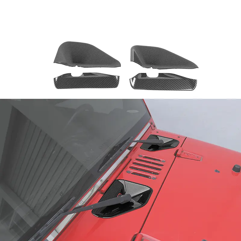 Exterior Front Windshield Wiper Base Trim Cover, Auto Replacement Part & Car Protector, Car Accessories for 2007-2017 Jeep Wrangler JK, Cars Accessories