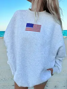 Vintage American Flag Sweatshirt | Patriotic Graphic Pullover | All-American Style