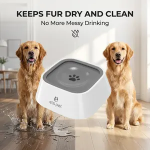 Dog Water Bowl No Spill Floating Pet Water Dispenser Slow Drink Pet Bowl Helps Prevent Wet Fur And Floor Mess Indoor Friendly Drinking Bowl for Dogs And Cats Ergonomic Height Pet Hydration Bowl Easy Wash Detachable Design Modern Home Pet Supplies