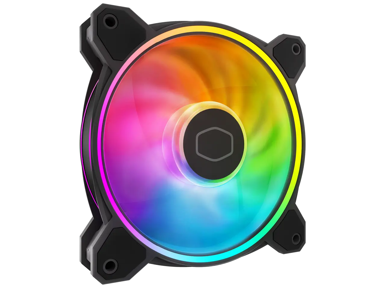 Cooler Master MasterFan MF140 Halo² Fan, Duo-Ring ARGB Gen 2 LED Rings, 140mm 1600rpm Dynamic PWM, Enlarged Fan Blades, Hybrid Frame For PC Case, Liquid and Air Cooler (MFL-B4DN-16NP2-R2)