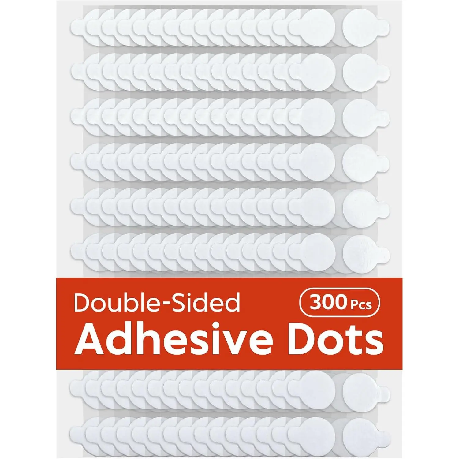 300-Count Removable Double-Sided Dot Stickers, 0.4in Anti-Slip Adhesive Putty Stickers for Scrapbook, Cardboard Crafts & DIY Projects (10mm)