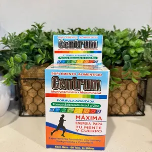 Centrum Multivitaminico Multimineral Antioxidants Formula Avanzada con Ginseng Ginkgo Biloba y Ginseng 100 Tabs de 500mg