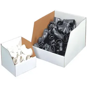 212 MAIN Jumbo Stackable Storage Boxes, High-Sided Open-Top Flat-Pack Organisers, 10in x 12in x 8in Large Bulk Containers, 25-Count Pack for Automotive & Motorcycle Accessories, Stackable Storage Box