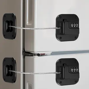 Childproof Fridge Refrigerator Freezer Locks Easy Install No Keys Needed Combo Multifunctional Child Safety Locks for Cabinets and Drawers